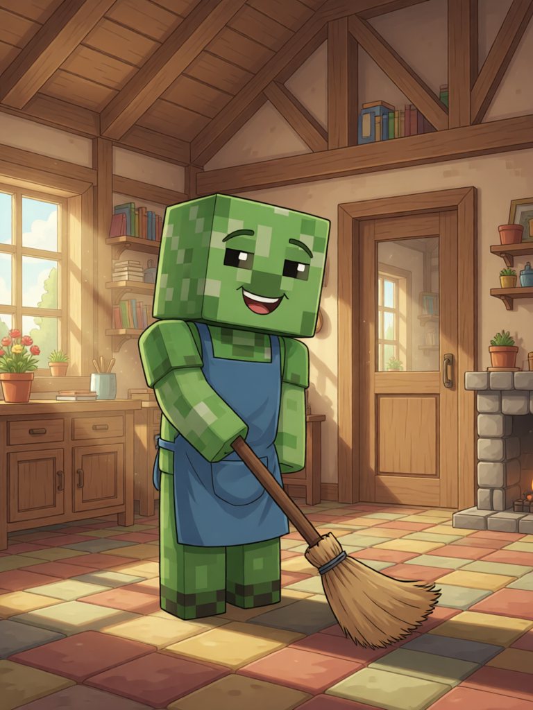 housework 情景插画