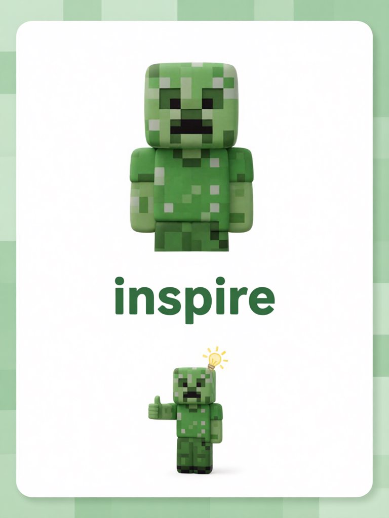 inspire 单词卡插画