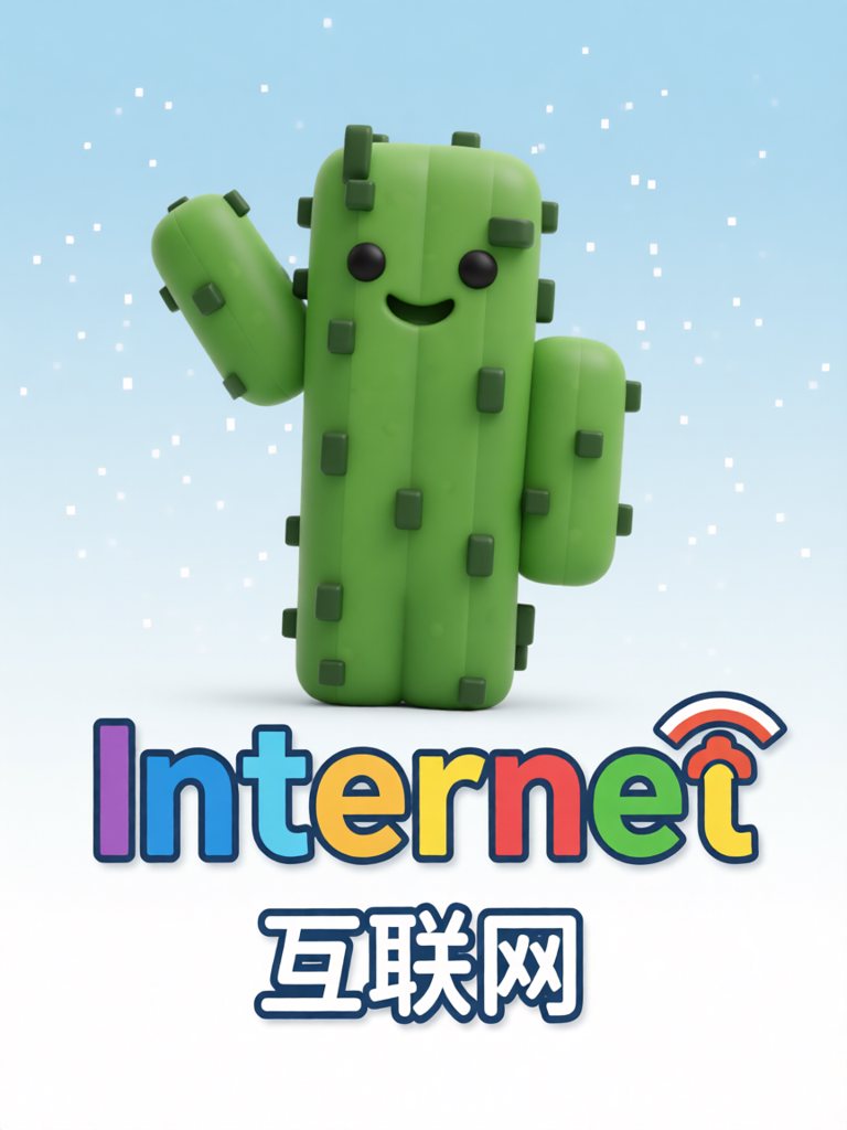 internet 单词卡插画