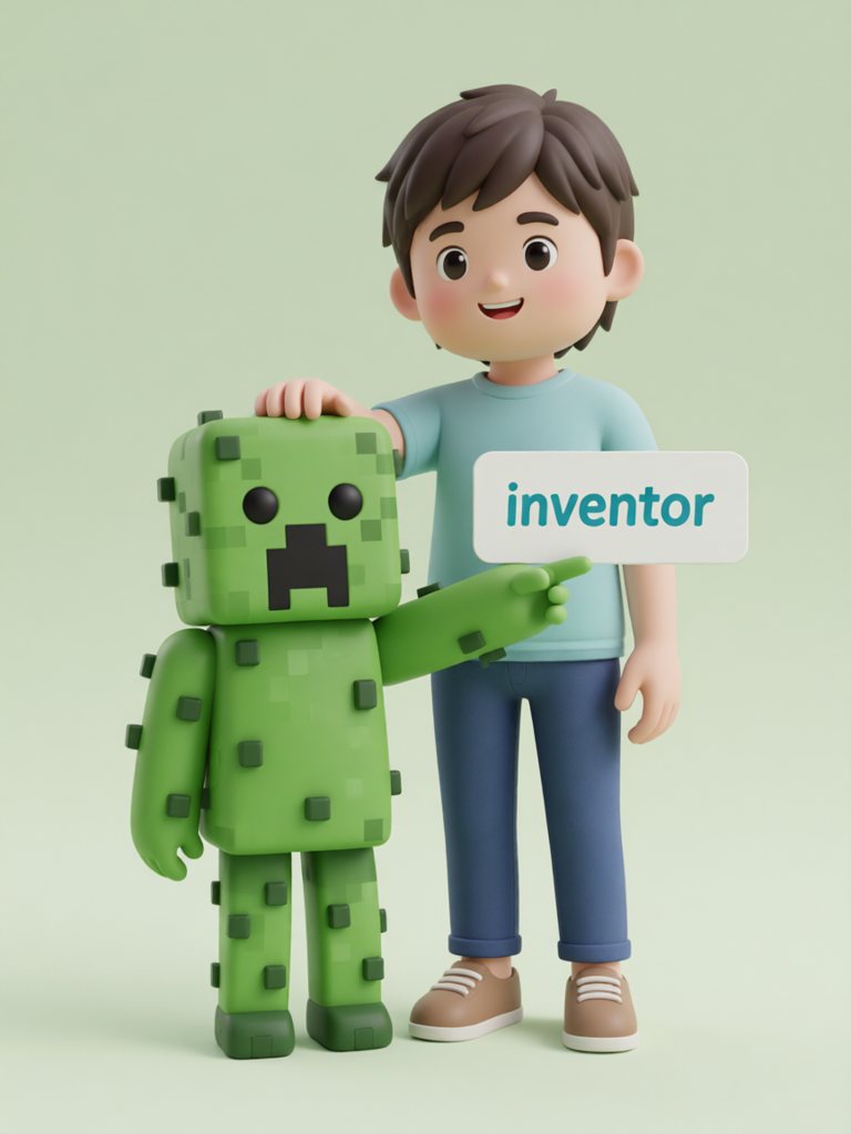 inventor 单词卡插画