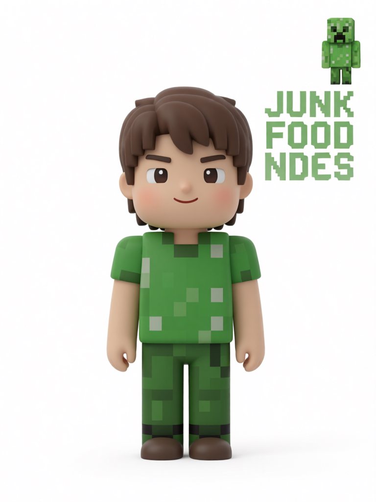 junk food 单词卡插画