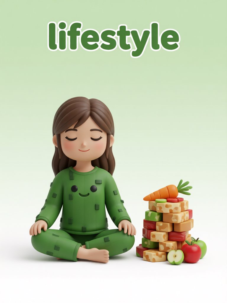lifestyle 单词卡插画