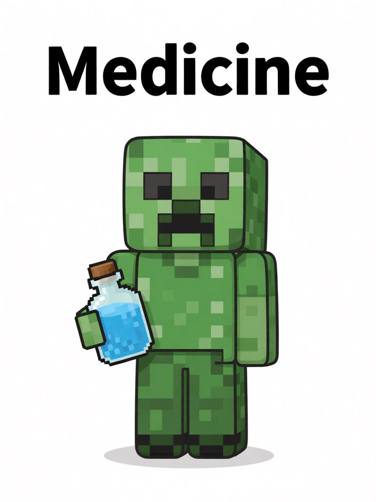 medicine 单词卡插画