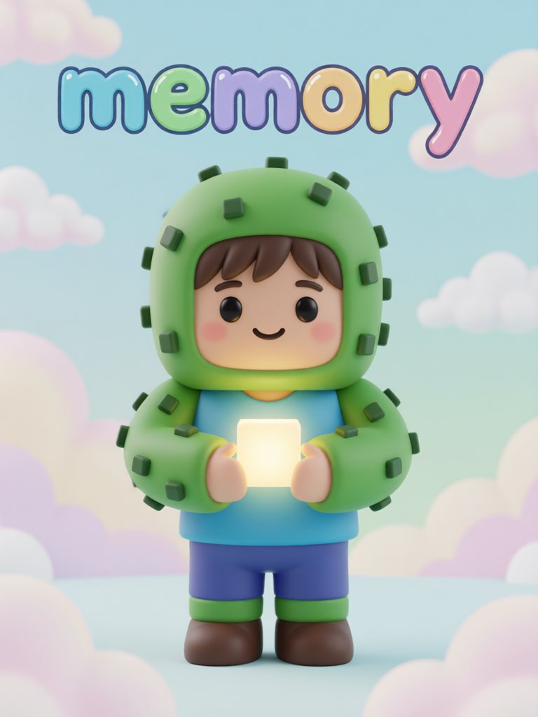 memory 单词卡插画