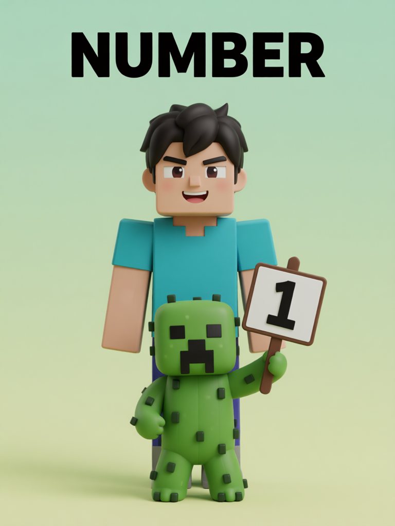 number 单词卡插画