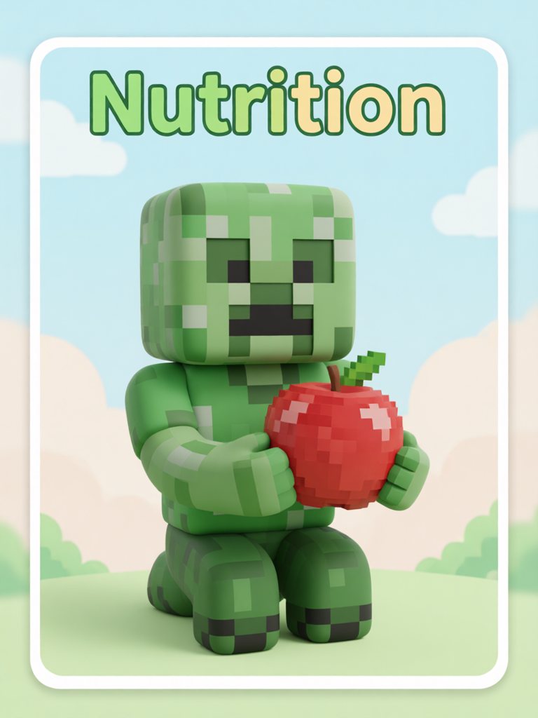 nutrition 单词卡插画