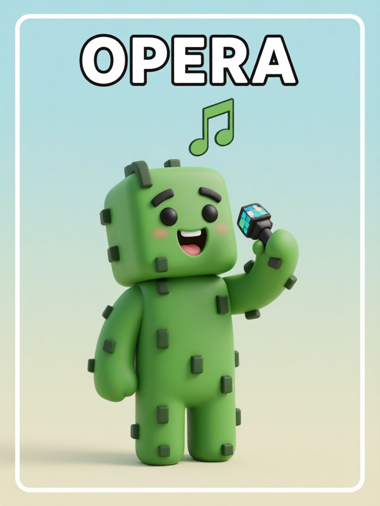 opera 单词卡插画