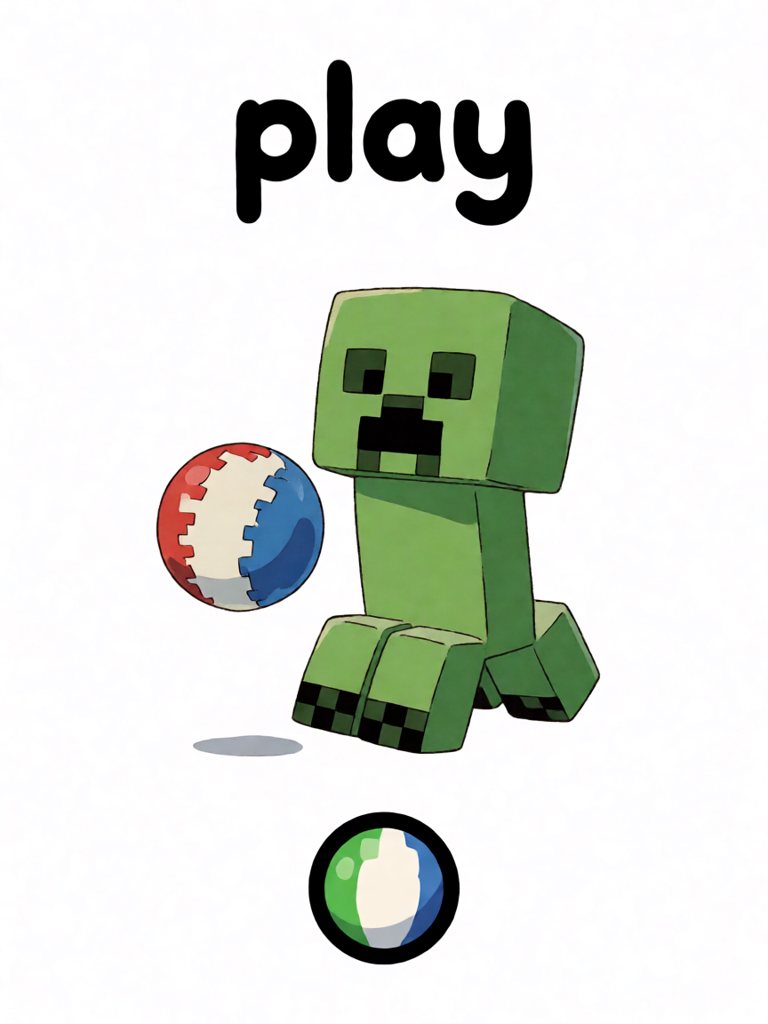 play 单词卡插画