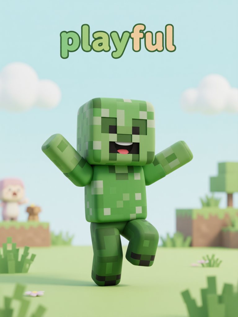 playful 单词卡插画