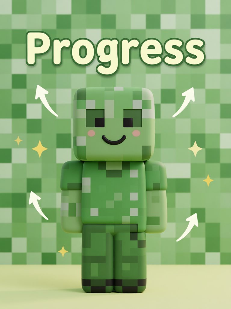 progress 单词卡插画