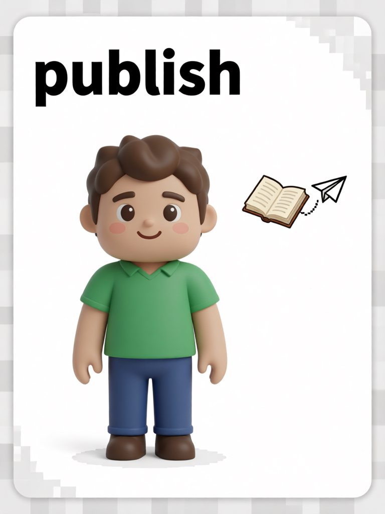 publish 单词卡插画