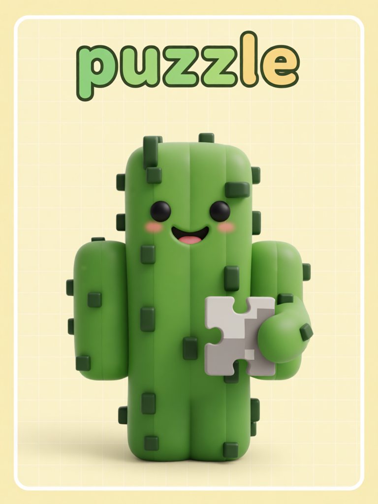 puzzle 单词卡插画