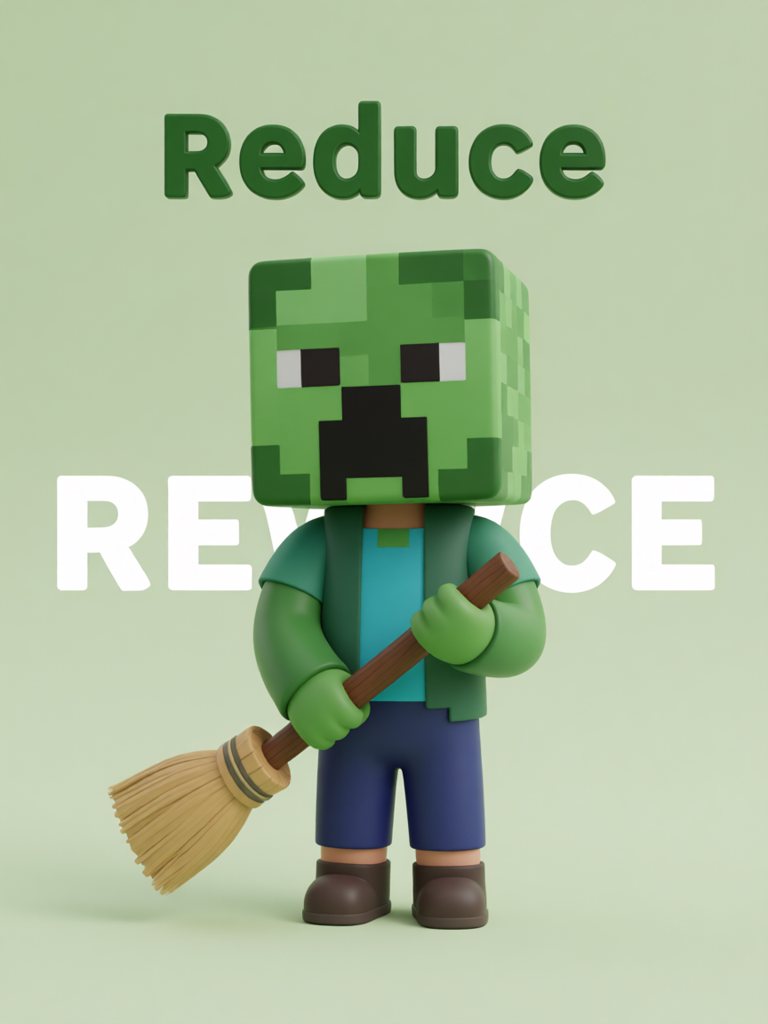 reduce 单词卡插画