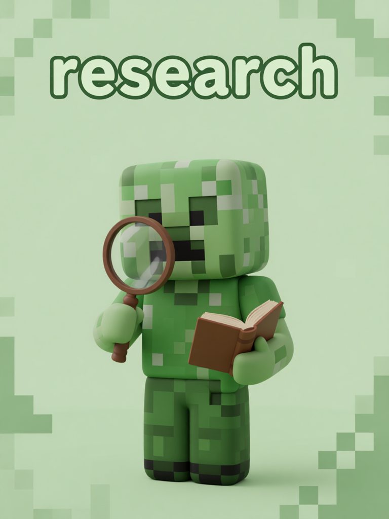 research 单词卡插画
