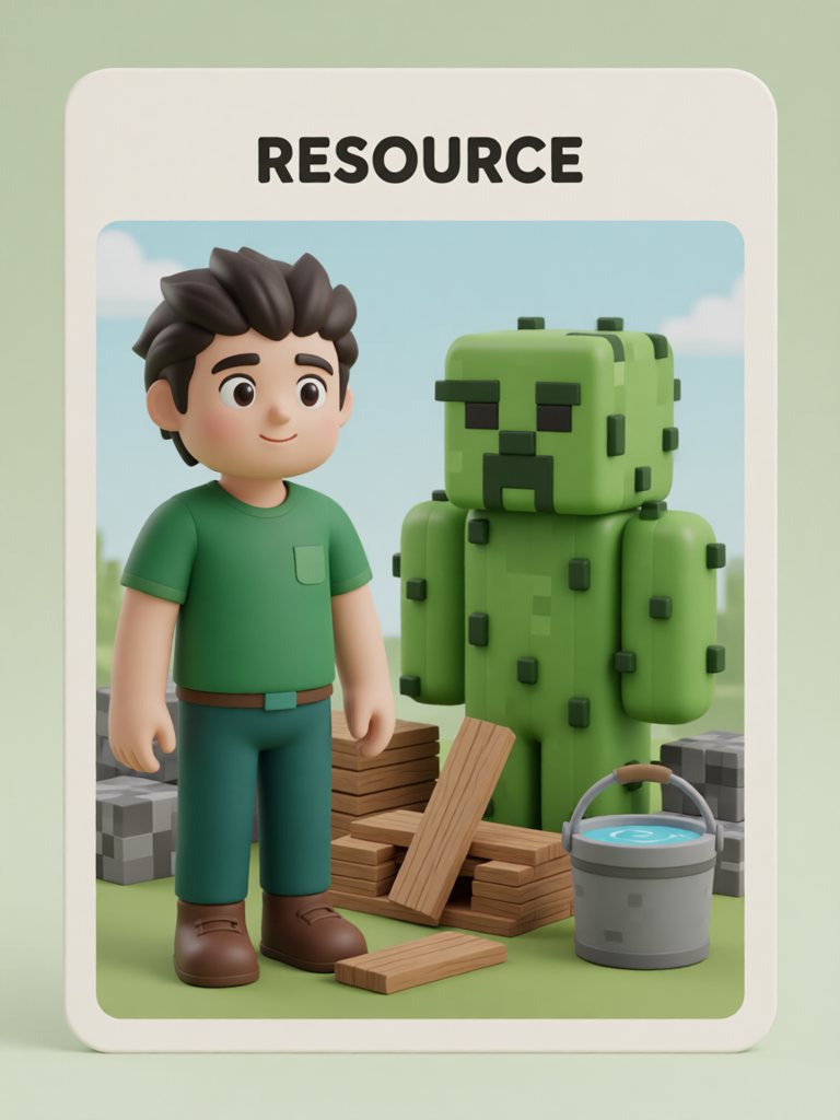 resource 单词卡插画