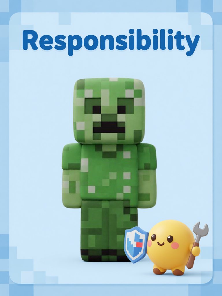 responsibility 单词卡插画