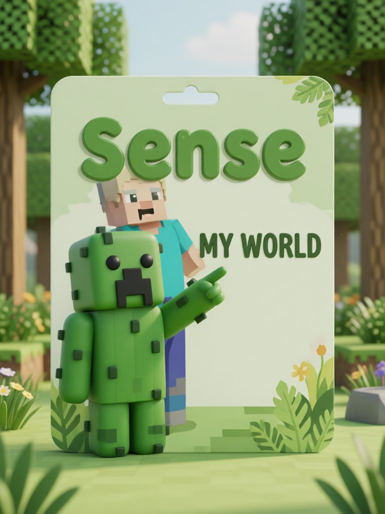 sense 单词卡插画