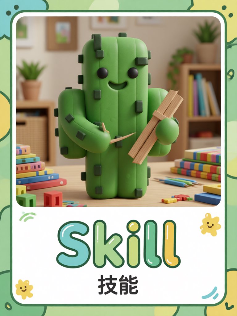 skill 单词卡插画