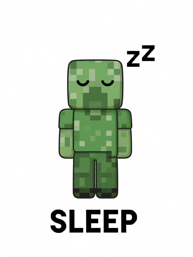 sleep 单词卡插画