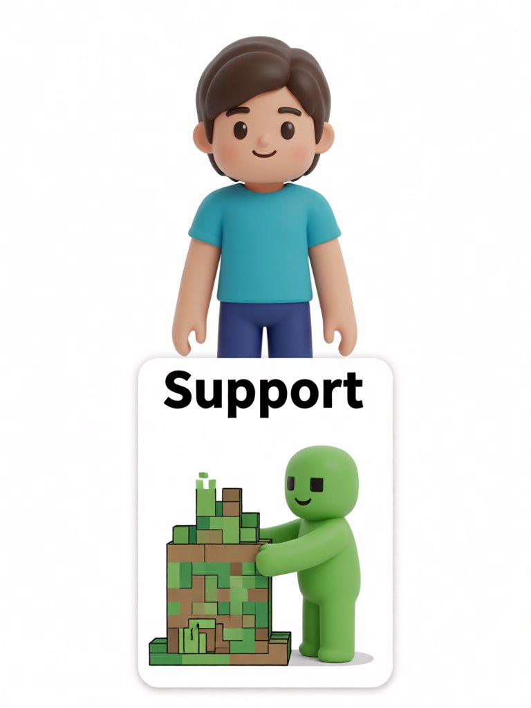 support 单词卡插画