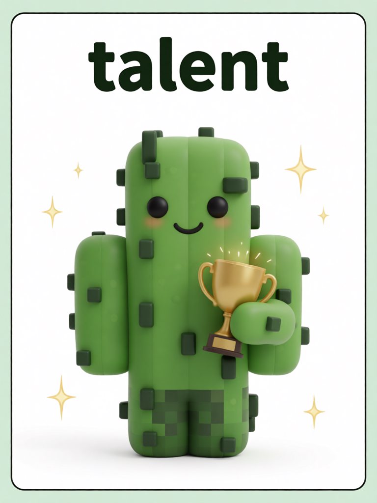 talent 单词卡插画