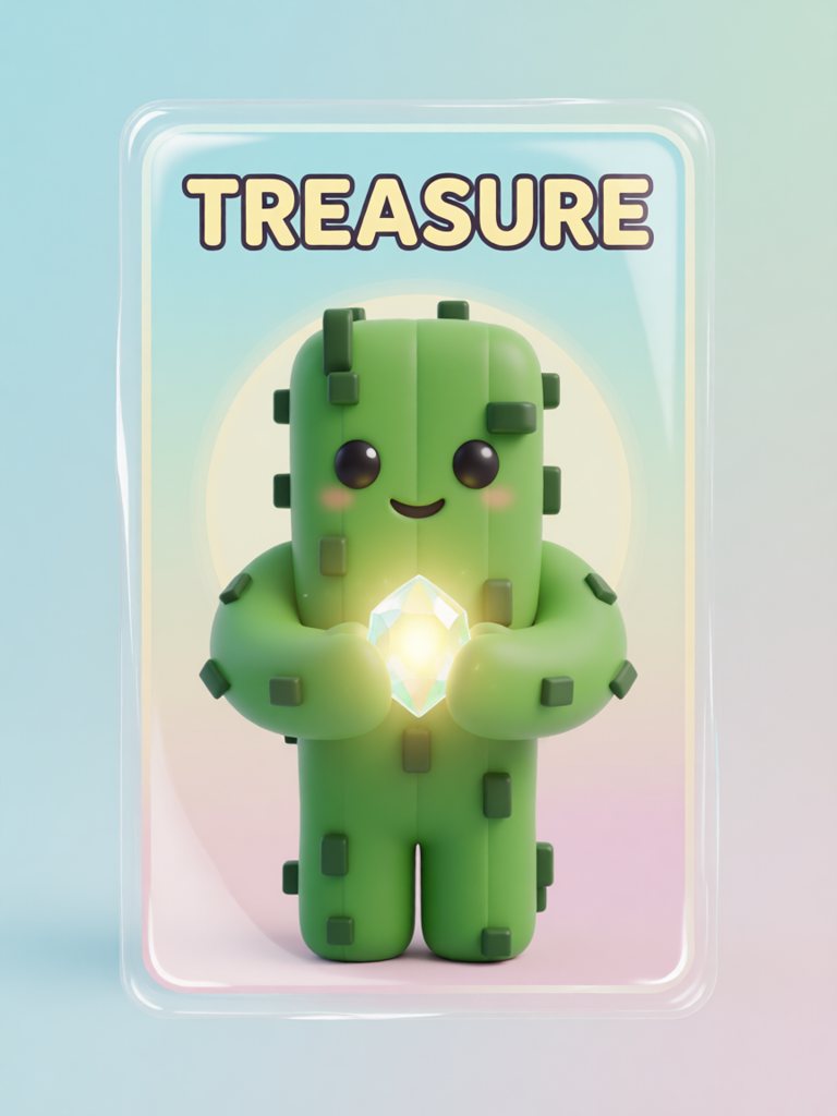 treasure 单词卡插画