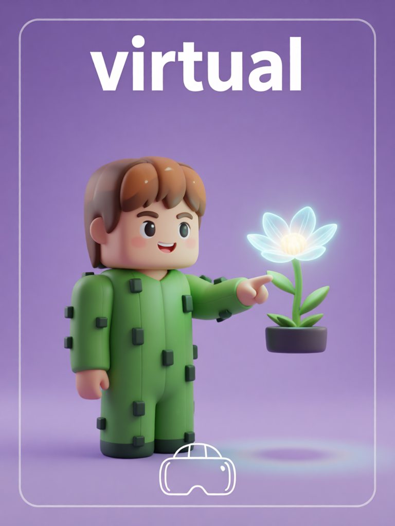 virtual 单词卡插画