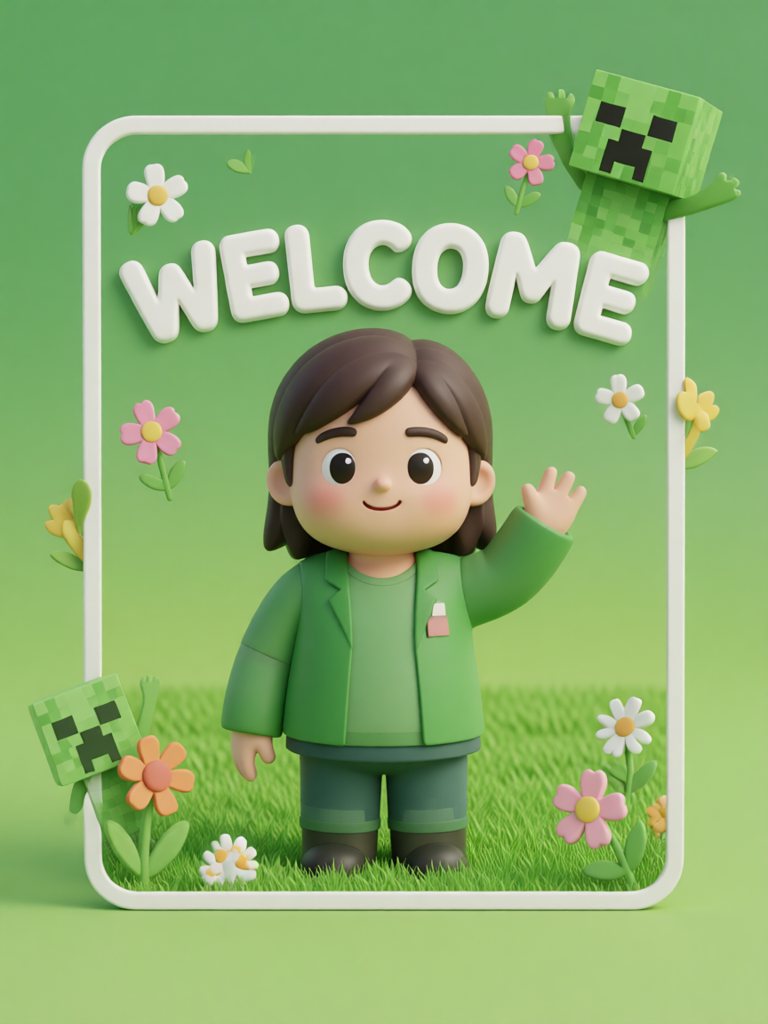 welcome 单词卡插画
