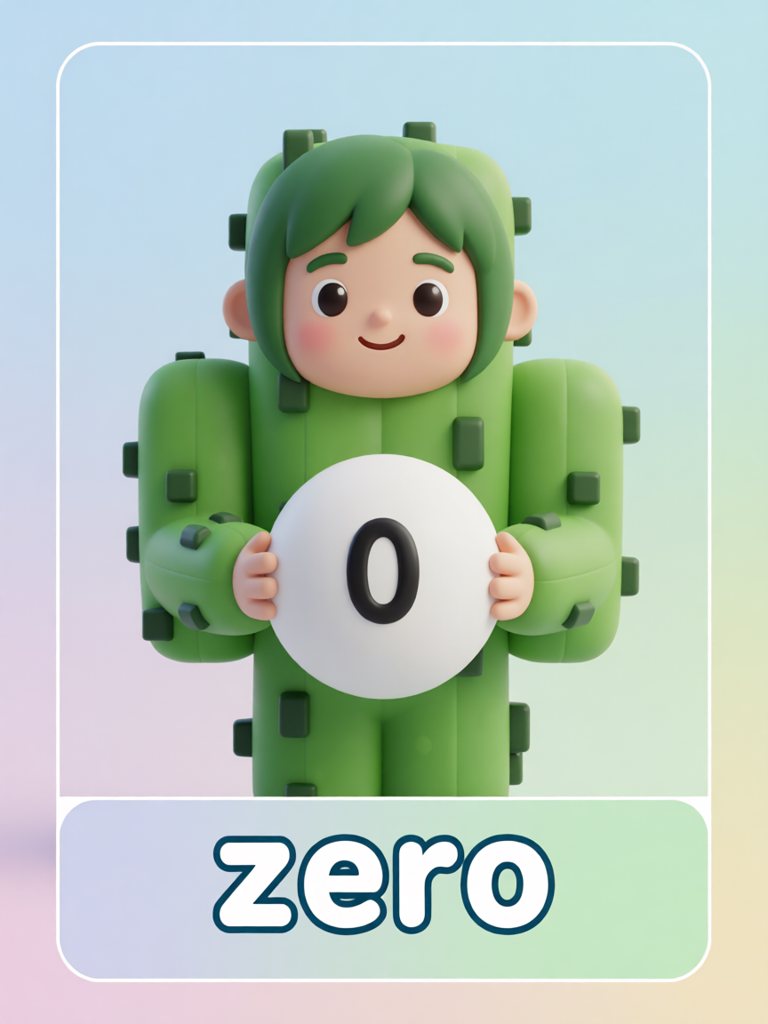 zero 单词卡插画